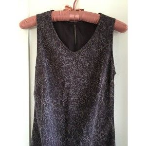 Purple Plum Floral Pattern Women's Size Small Lined Dress